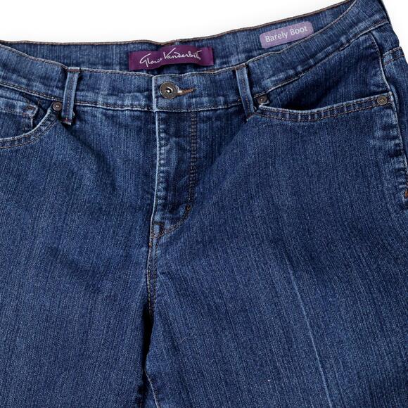 Gloria Vanderbilt "Barely Boot" Dark Wash Blue Jeans 12 - Picture 3 of 10